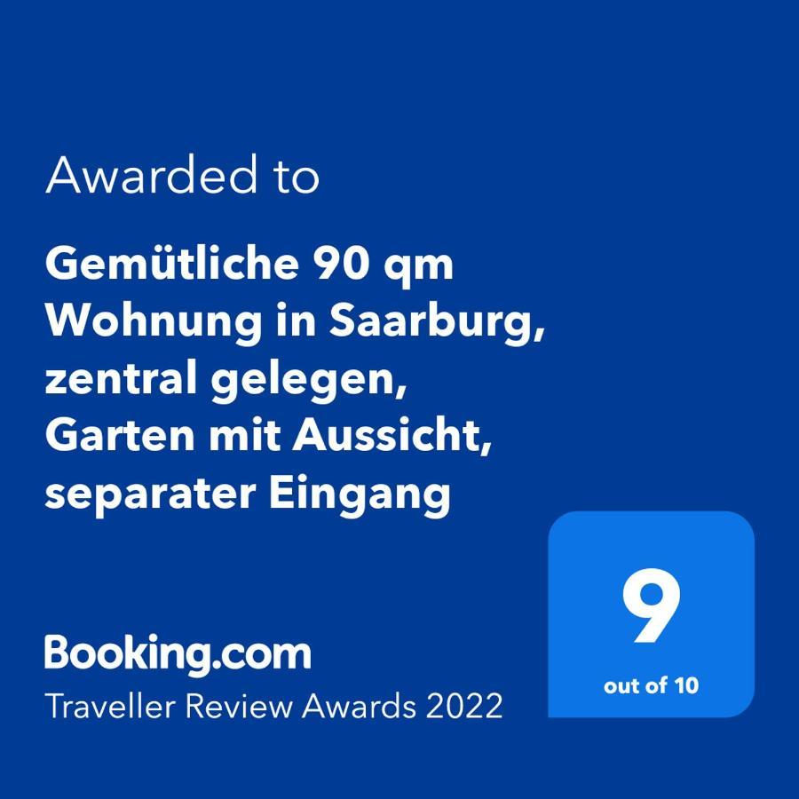 Gemütliche 90 qm Wohnung in Saarburg, zentral gelegen, Garten mit Aussicht, separater Eingang Exterior foto